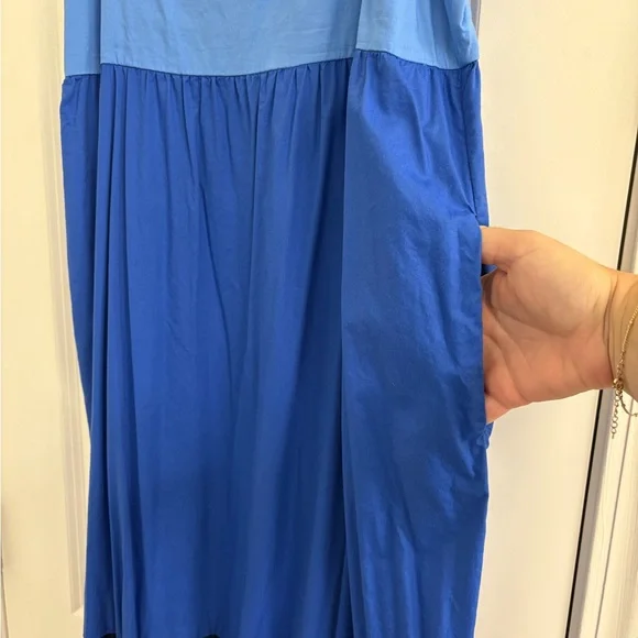 LOFT Colorblock Blue Maxi Dress - Picture 6 of 8